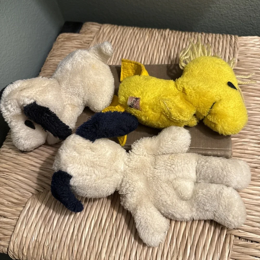 Vintage Peanuts Snoopy Woodstock Plush Lot of 3 Stuffed Animals Charlie Brown - Picture 9 of 9